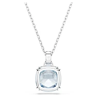 Collier avec Pendentif Millenia Plaqué Rhodium avec Crystaux Swarovski Bleus. Color: blanc | Doucet Latendresse