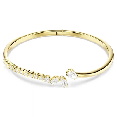 Mesmera Gold-Plated Bangle with Cubic Zirconia - 16.7 cm. Color: yellow | Doucet Latendresse