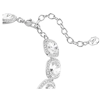 Bracelet Una Angelic en Métal Rhodié avec Cristaux Swarovski - 15.5 - 20 cm. Color: blanc | Doucet Latendresse