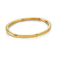 4mm Curved Gold-Plated Stainless Steel Bangle Bracelet - 6.5