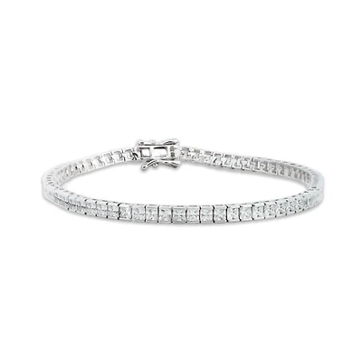 Bracelet Tennis en Argent Sterling Serti de Zircons Cubiques. Color: blanc | Doucet Latendresse