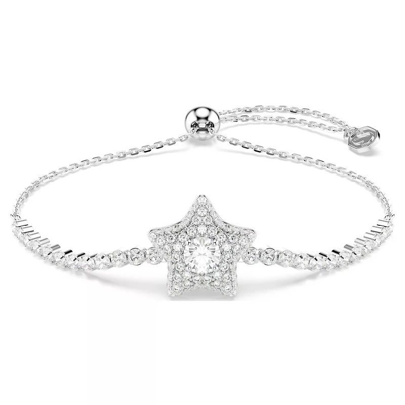 Bracelet Sublima Étoile Plaqué Rhodium avec Zircons Cubiques - 9.5