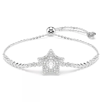 Bracelet Sublima Étoile Plaqué Rhodium avec Zircons Cubiques - 9.5