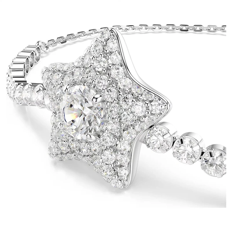 Bracelet Sublima Étoile Plaqué Rhodium avec Zircons Cubiques - 9.5