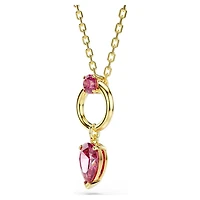 Pendentif Chroma en Métal Rhodié avec Zircon Cubique Rose - 38 à 45 cm. Color: blanc | Doucet Latendresse