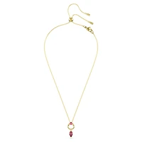 Pendentif Chroma en Métal Rhodié avec Zircon Cubique Rose - 38 à 45 cm. Color: blanc | Doucet Latendresse