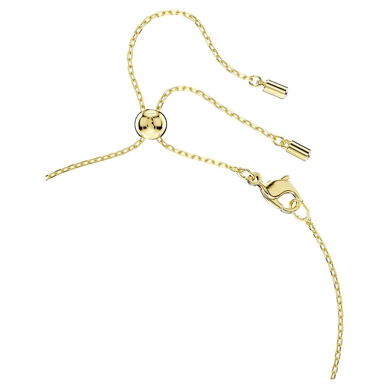 Pendentif Chroma en Métal Rhodié avec Zircon Cubique Rose - 38 à 45 cm. Color: blanc | Doucet Latendresse