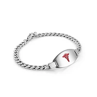 Bracelet Médical Gourmette de 4.6mm en Acier Ionique - 8