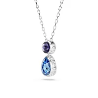 Collier Chroma en Métal Rhodié avec Pendentif Serti de Cristaux Swarovski - 38 - 45 cm. Color: blanc | Doucet Latendresse