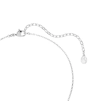 Collier Chroma en Métal Rhodié avec Pendentif Serti de Cristaux Swarovski - 38 - 45 cm. Color: blanc | Doucet Latendresse