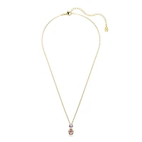 Gold-Plated Chroma Necklace with Pendant Featuring Two Swarovski Crystals - 17