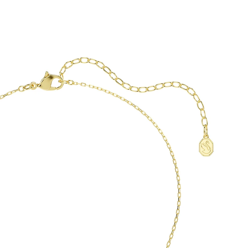 Gold-Plated Chroma Necklace with Pendant Featuring Two Swarovski Crystals - 17