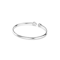 Bracelet-Jonc Chroma en Metal Rhodié avec 2 Cristaux Swarovski - 6.5