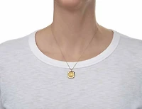 Pendentif Feuille d'Érable (FÉO) en Or 24K et Chaîne en Or 18K - 18