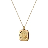 Pendentif Feuille d'Érable (FÉO) en Or 24K et Chaîne en Or 18K - 18