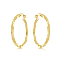 Twisted hoop earrings for woman