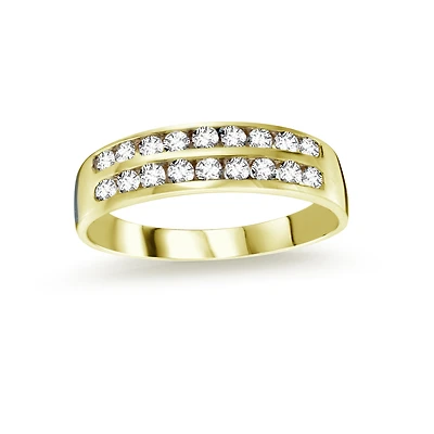Bague pour femme en Or jaune 10K avec zircons cubiques. Color: jaune | Doucet Latendresse