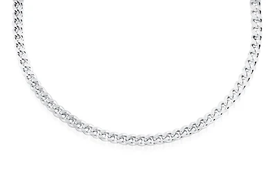 20'' Curb chain for women - Sterling silver. Color: silver | Doucet Latendresse
