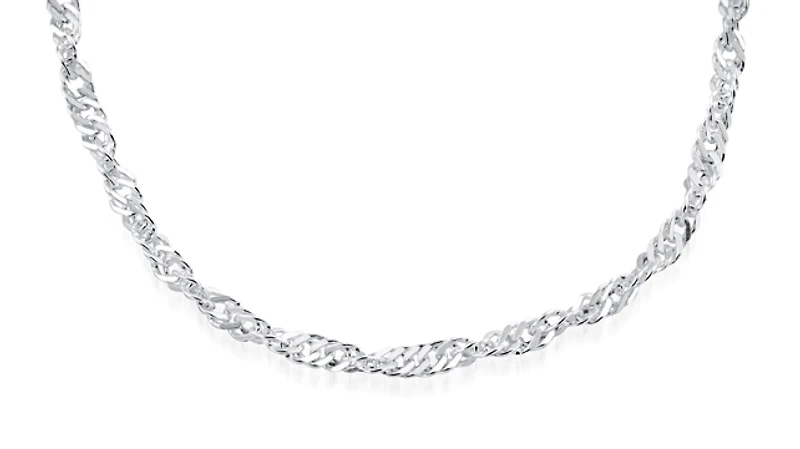 Chaîne singapour 24'' pour dame - Argent sterling. Color: argent | Doucet Latendresse