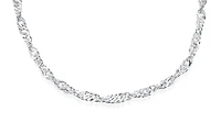 Chaîne singapour 24'' pour dame - Argent sterling. Color: argent | Doucet Latendresse