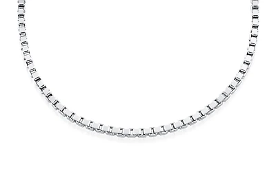 14'' Box chain for children - Sterling silver. Color: silver | Doucet Latendresse