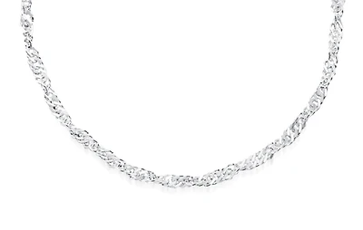 18'' Singapore Chain for ladies - Sterling silver. Color: silver | Doucet Latendresse