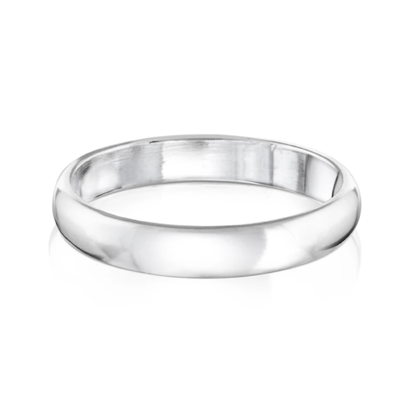 Jonc Poli pour Dame en Argent Sterling. Color: blanc | Doucet Latendresse