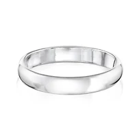 Jonc Poli pour Dame en Argent Sterling. Color: blanc | Doucet Latendresse