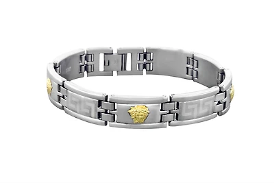 Italian Stainless Steel Model Bracelet. Color: 2 tone | Doucet Latendresse