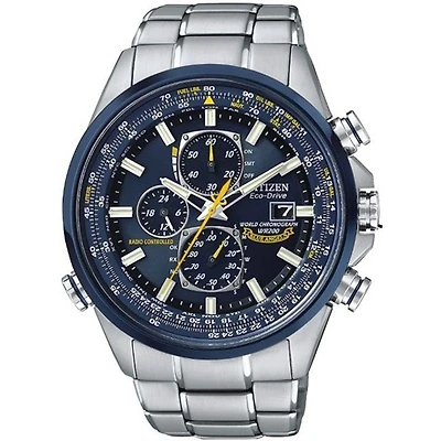 Citizen Watch World Chronograph A-T with Stainless Steel Bracelet and Case - 43mm | Doucet Latendresse