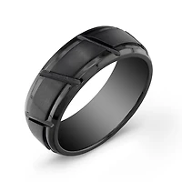 Jonc pour homme - Acier inoxydable noir. Color: noir | Doucet Latendresse