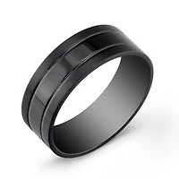Jonc pour homme - Acier inoxydable noir. Color: noir | Doucet Latendresse