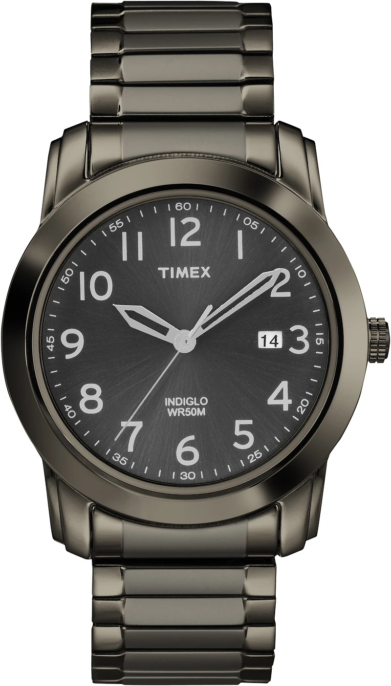 Montre Timex pour homme - Bracelet extensible en acier inoxydable. | Doucet Latendresse