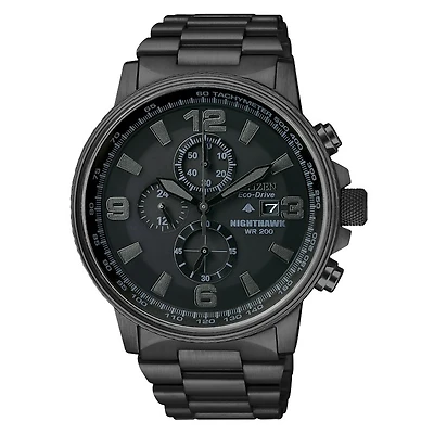 Montre Citizen Nighthawk avec Bracelet et Boitier en Acier Inoxydable - 42mm | Doucet Latendresse