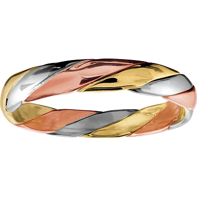 10k trio twisted ring - 3.5mm. Color: 3 tone | Doucet Latendresse