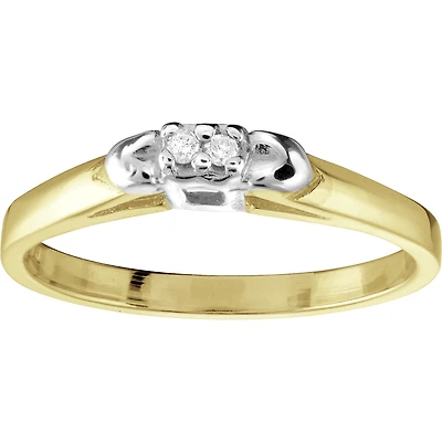 Wedding band for woman - 10K yellow Gold & Diamonds. Color: | Doucet Latendresse