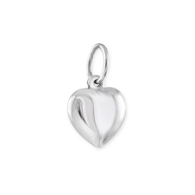 Heart pendant for children - 10K white Gold. Color: white | Doucet Latendresse