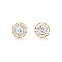 Stud earrings with cubic zirconia