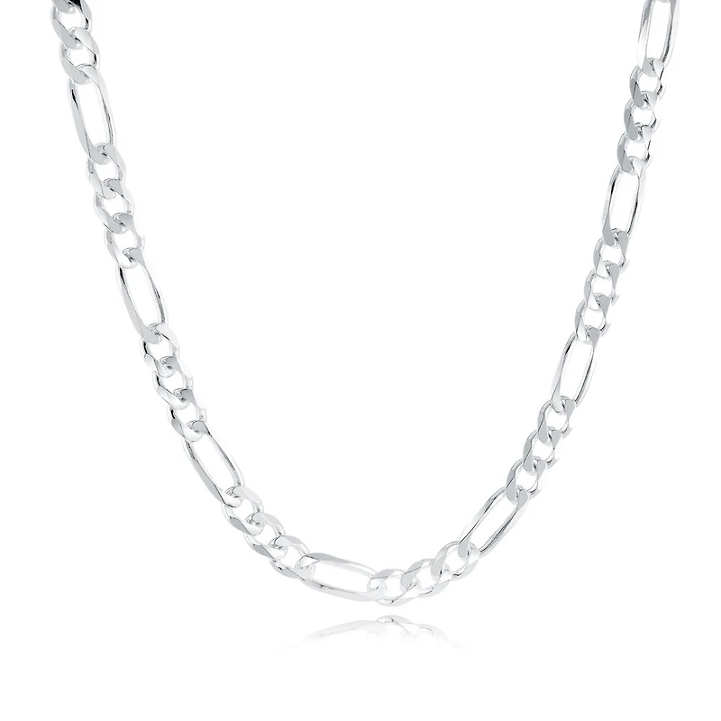 Chaîne figaro 24'' pour hommes - Argent sterling. Color: argent | Doucet Latendresse