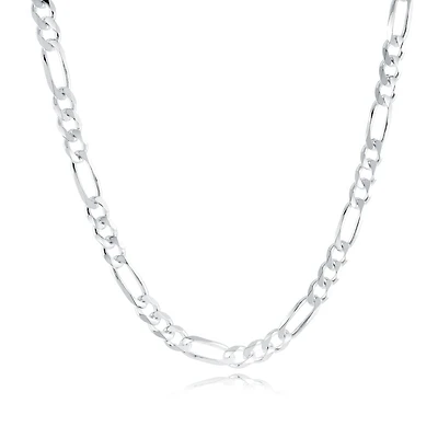 Chaîne figaro 24'' pour hommes - Argent sterling. Color: argent | Doucet Latendresse