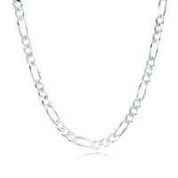 Chaîne figaro 24'' pour hommes - Argent sterling. Color: argent | Doucet Latendresse