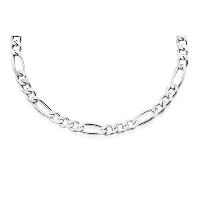 Chaîne de cheville figaro 10'' Argent sterling - 2mm. Color: blanc | Doucet Latendresse