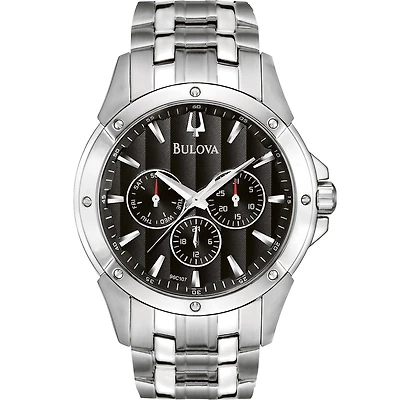 Bulova watch with quartz movement for men - Stainless steel. | Doucet Latendresse