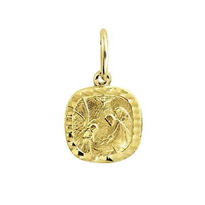 Baptism pendant for Children - 10K yellow Gold - 9mm. Color: yellow | Doucet Latendresse
