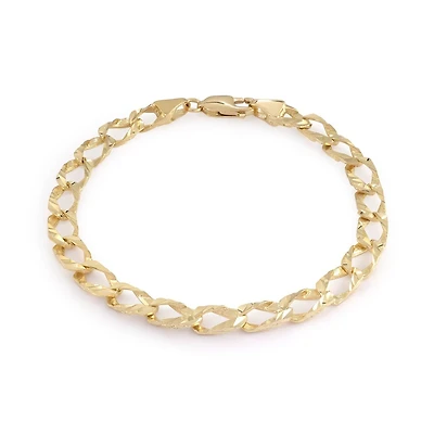 10K Gold Link Bracelet - 6mm, 8