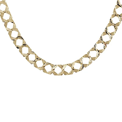 20'' Curb Chain for men - 10K yellow Gold. Color: yellow | Doucet Latendresse