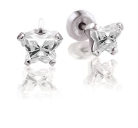 Boucles d'oreilles BFLY à tiges fixes pour béb