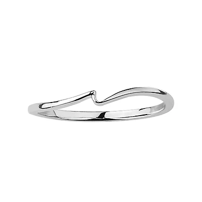 10K white Gold Ocean Wave Ring - 1.5mm. Color: | Doucet Latendresse