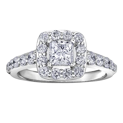 Engagement ring - 14K white Gold & Canadian diamonds. Color: white | Doucet Latendresse