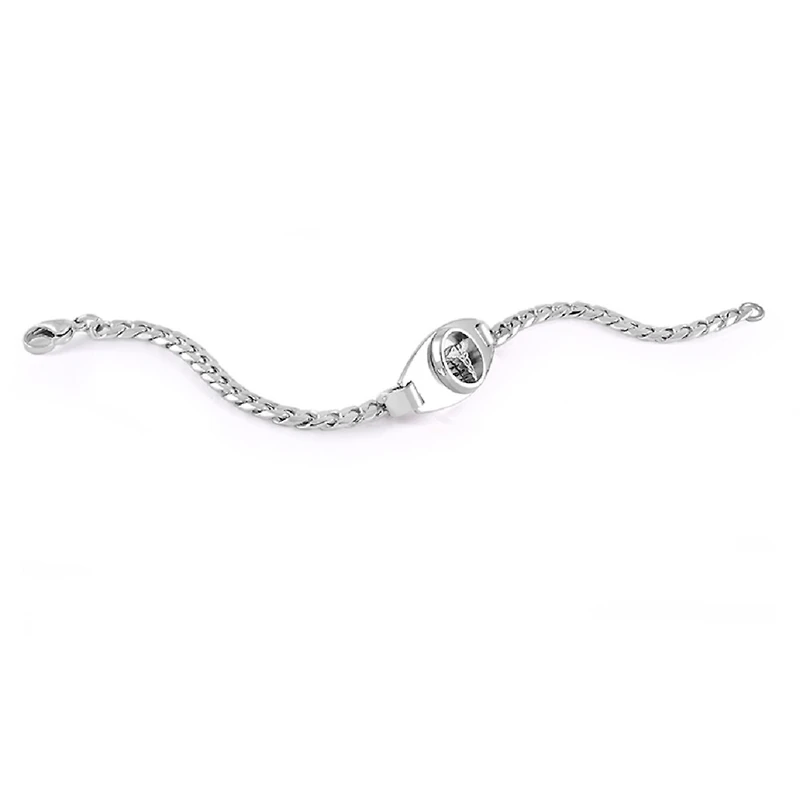 Bracelet médical 7.25'' - Acier inoxydable gravé. Color: blanc | Doucet Latendresse